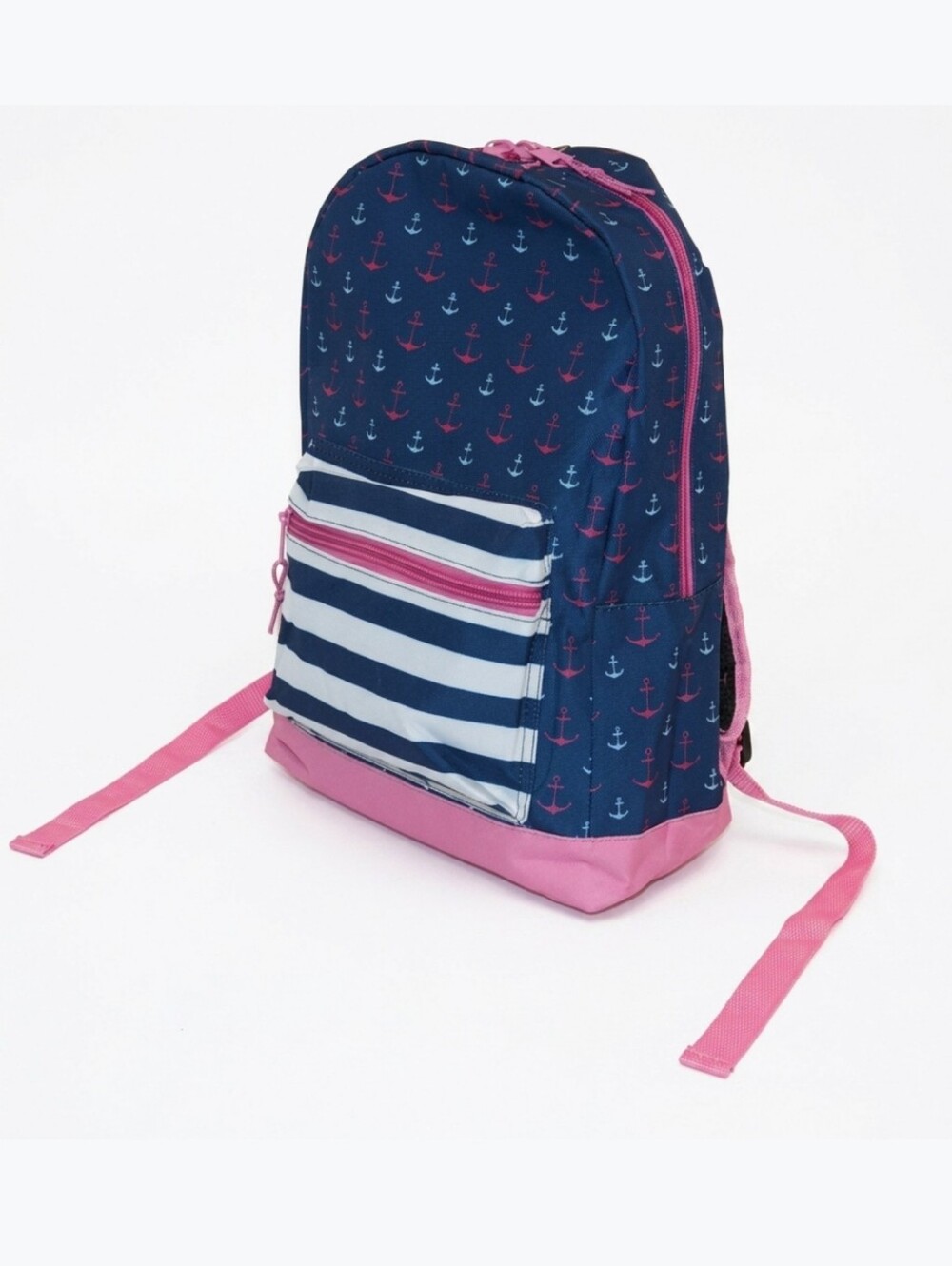Nautical Anchor Backpack Womens Youth Standard Size Padded Back Adjustable Blue